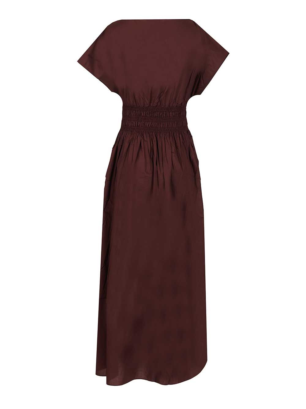 Matteau Shirred Waist Midi Dress Abiti - Bordeaux | 3ad4e425ae6141cc4507ee5344fa7fe58f06ff2f