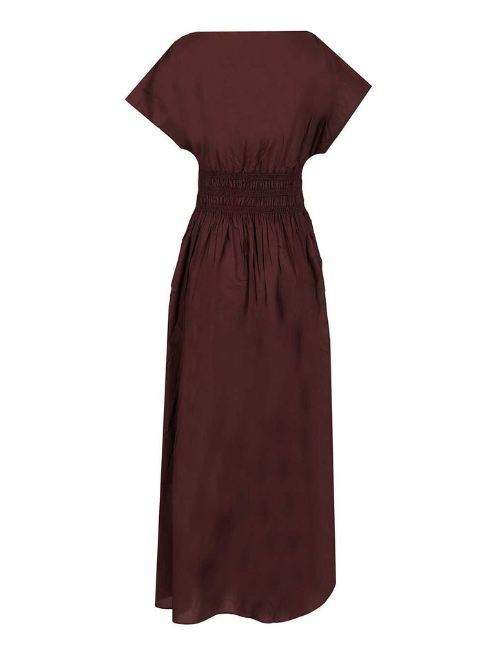 Matteau Shirred Waist Midi Dress Abiti - Bordeaux | 3ad4e425ae6141cc4507ee5344fa7fe58f06ff2f