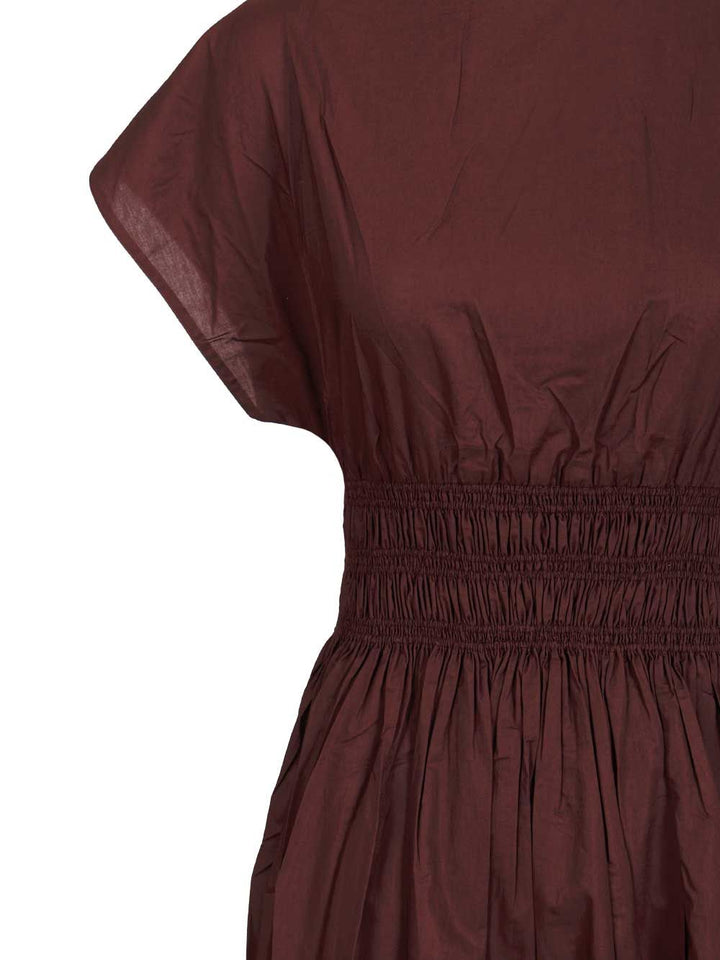 Matteau Shirred Waist Midi Dress Abiti - Bordeaux | 66c0b2ded6f0b26c727e4a2c3b4da077c33e6d5b