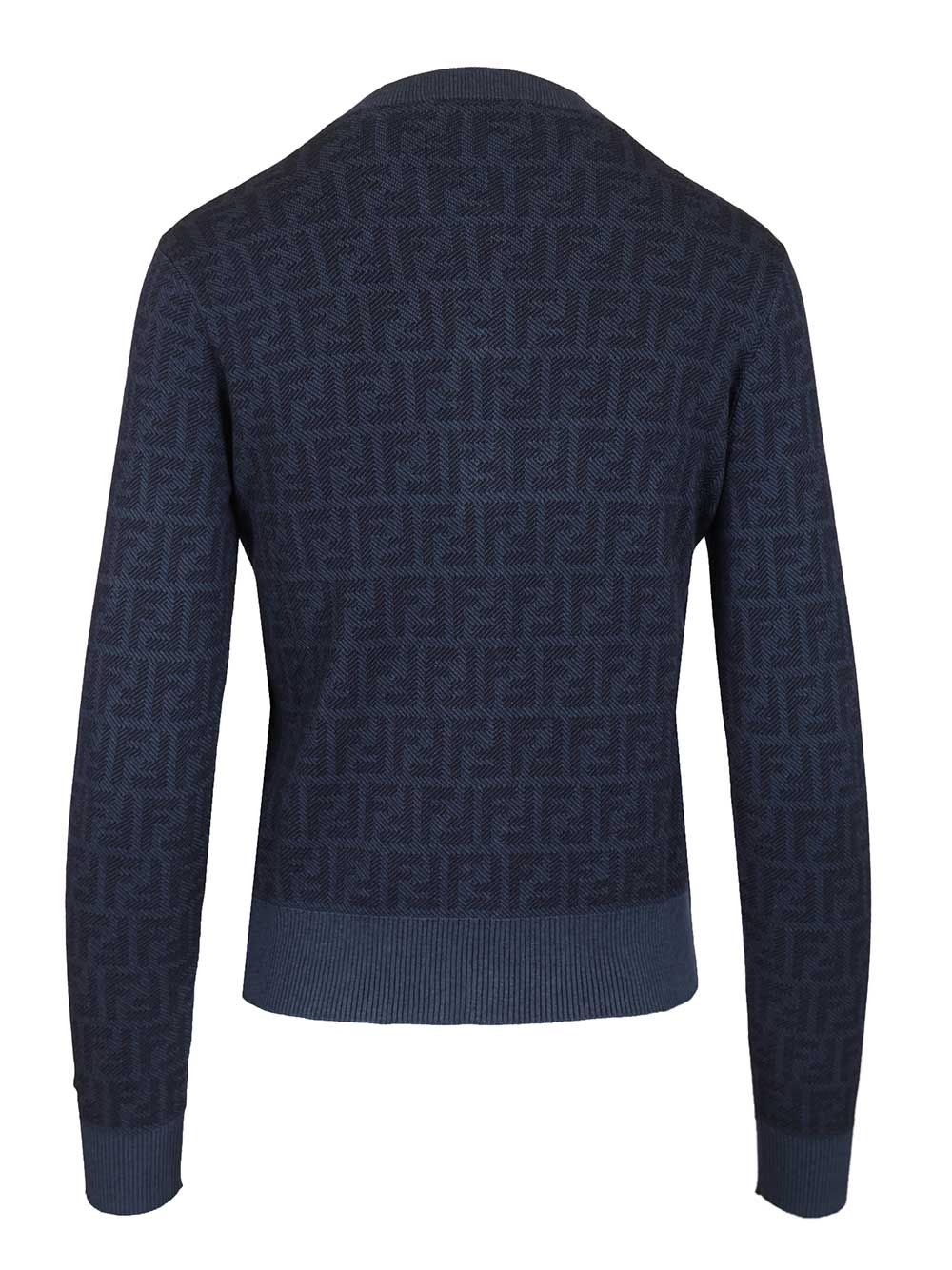 Fendi Ff Wool Cardigan Knitwear - Violet | 7213c1df80fb44888546f548cfb998afabbbddb8