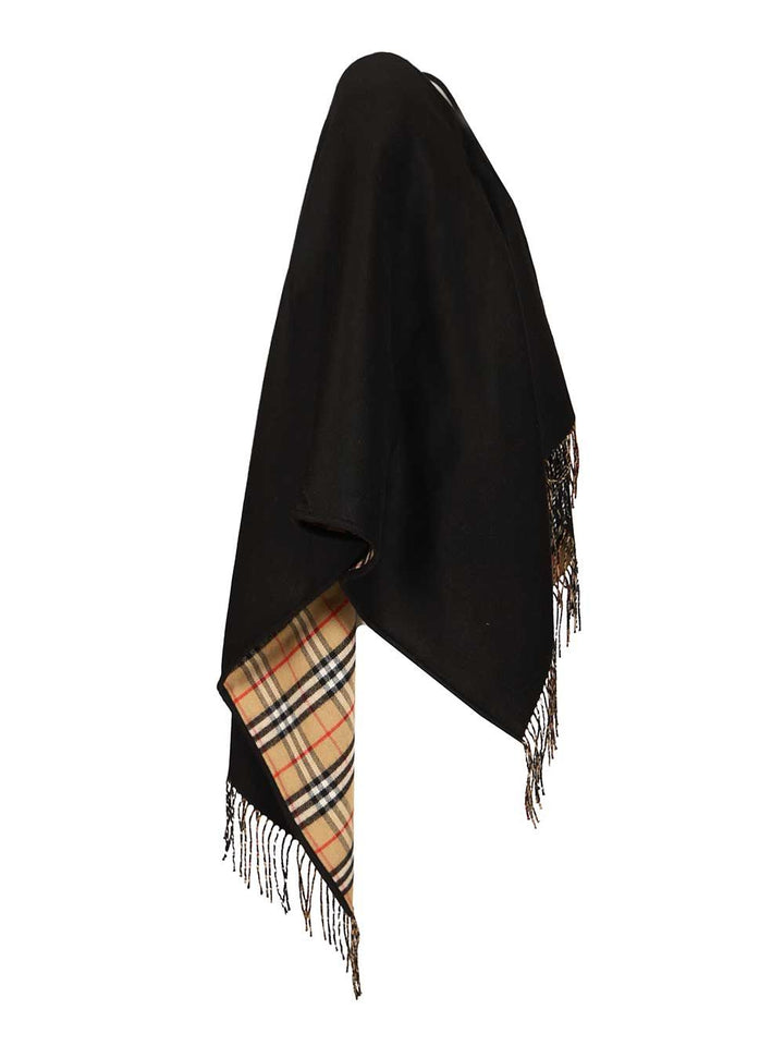 Burberry Reversible Cape Scarves And Foulards - Nero | 41a31cb0103ea809c6a5e744b89eef3505a09abd