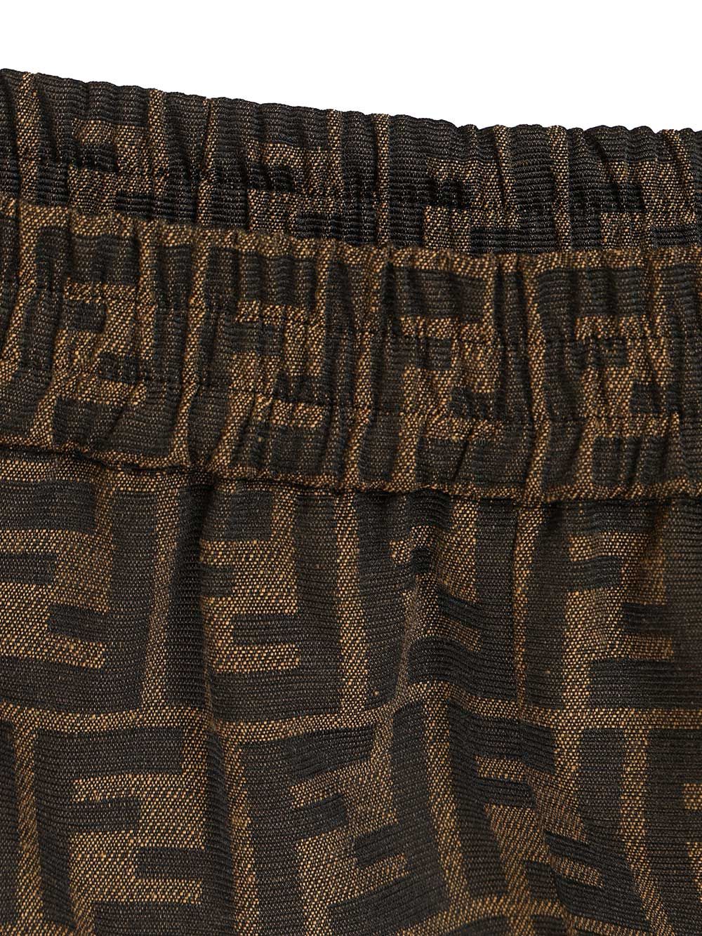 Fendi Canvas Shorts Trousers - Marrone | 17f6ef844bc2f2c35056461412ce0009552f6070