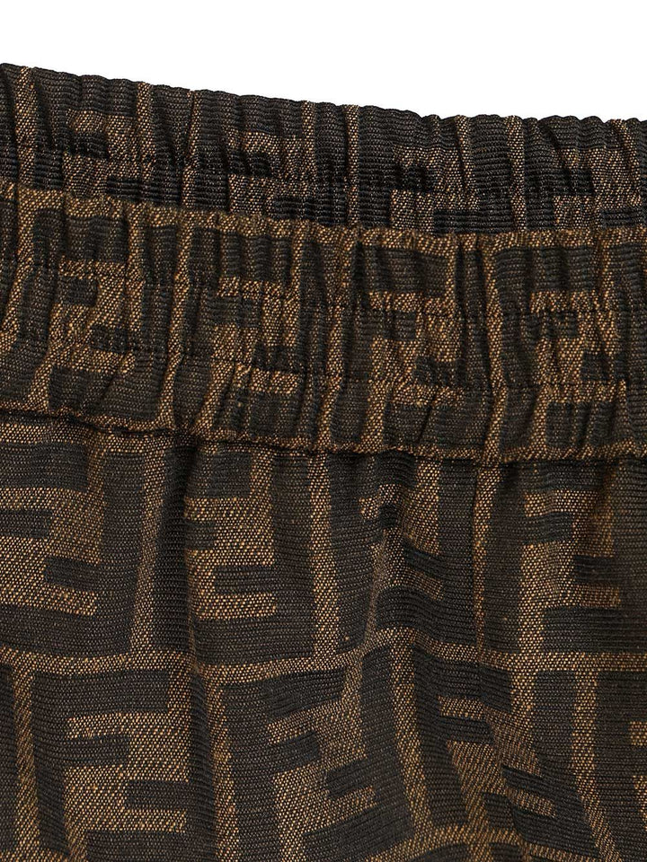 Fendi Canvas Shorts Trousers - Marrone | 17f6ef844bc2f2c35056461412ce0009552f6070