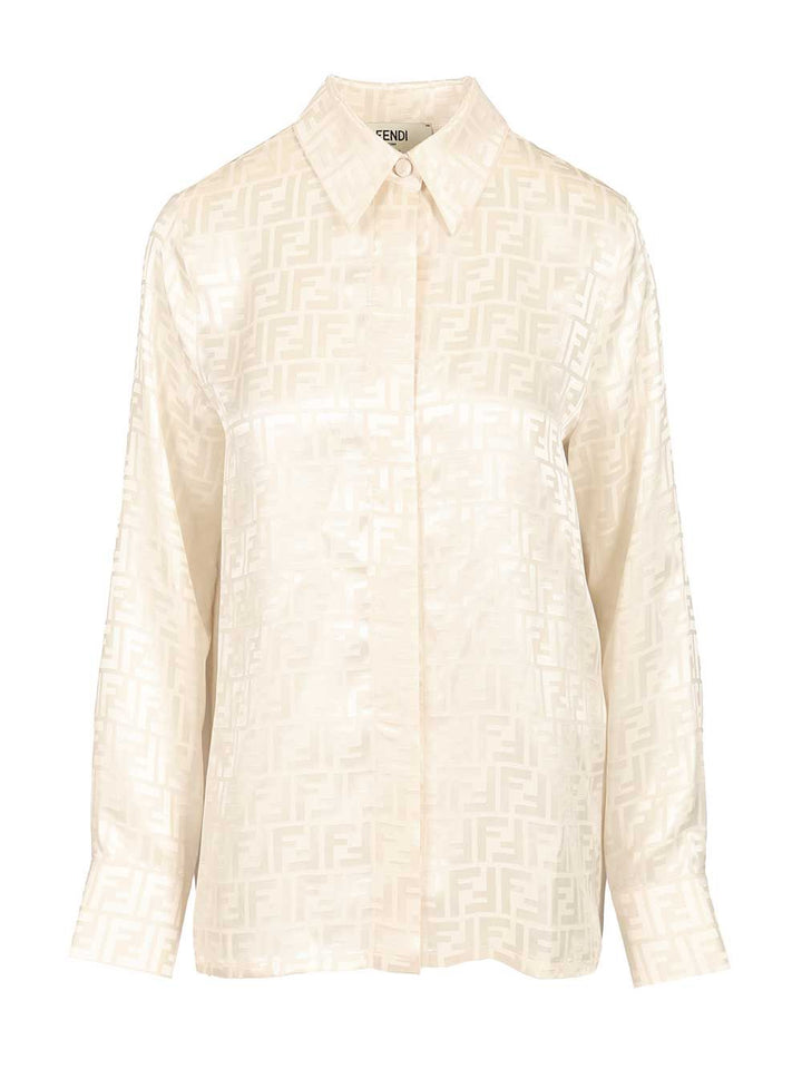 Fendi Ff Silk Shirt Shirts - Beige | 5c343b22bde83f7ebf8fc85be940cb697c4b8905