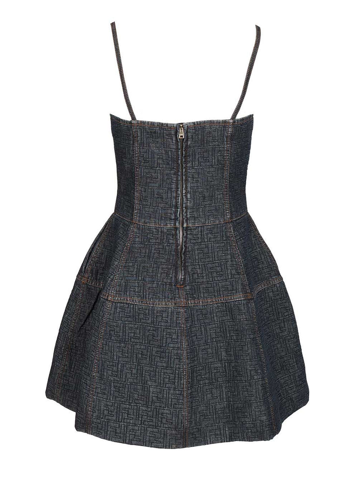 Fendi Abito Ff Padded Deni Abiti - Violet | f693193ba584504206d74646e50345566255a53d