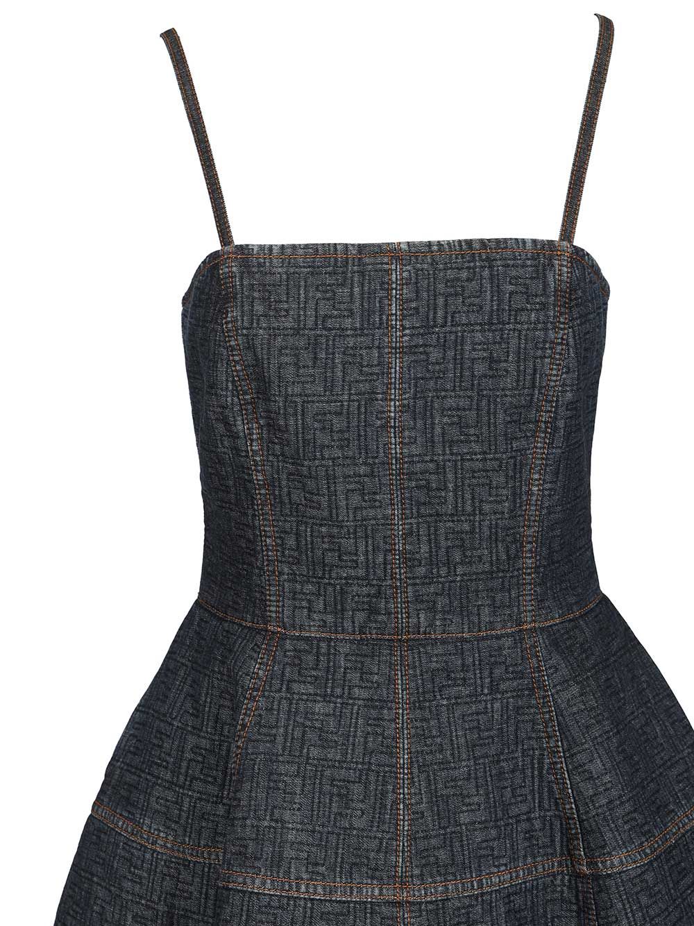 Fendi Abito Ff Padded Deni Abiti - Violet | 3750997b6e117aebbcefa83536565b1fdb6889b5