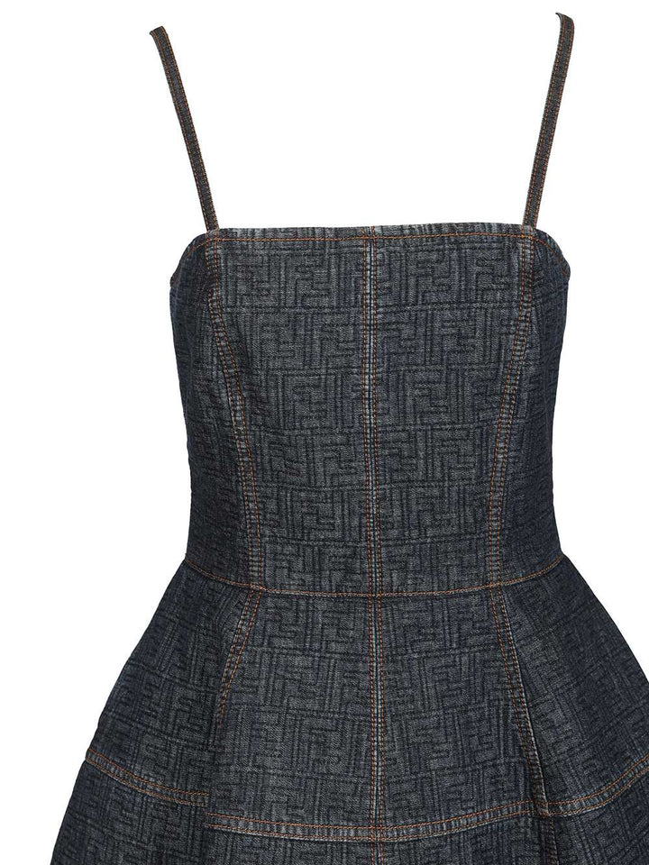 Fendi Abito Ff Padded Deni Abiti - Violet | 3750997b6e117aebbcefa83536565b1fdb6889b5