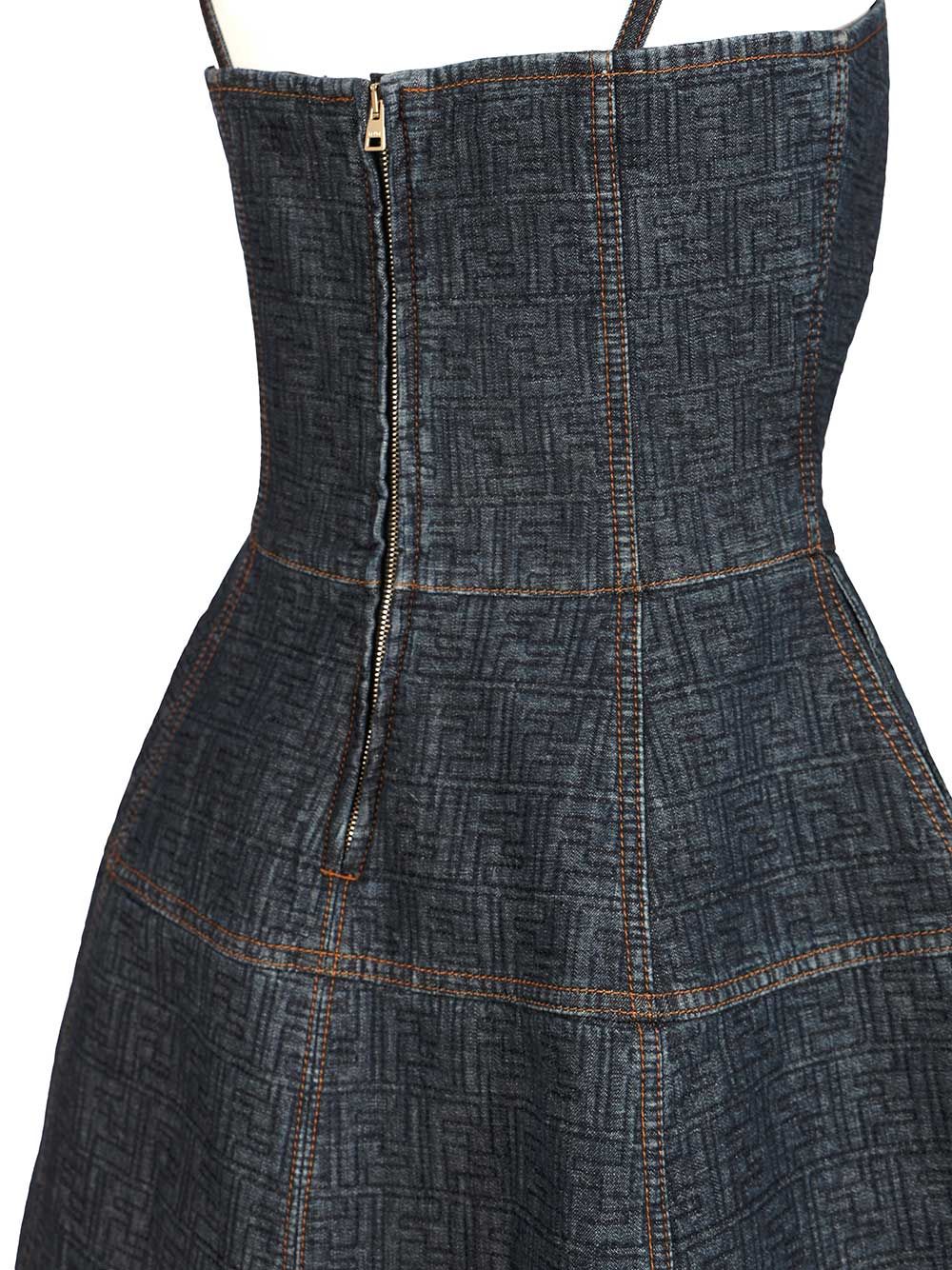 Fendi Abito Ff Padded Deni Abiti - Violet | 40955779f2d79940cf47383e5b2e0f73343d9120