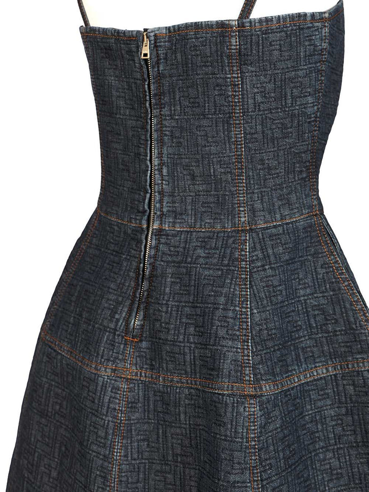 Fendi Abito Ff Padded Deni Abiti - Violet | 40955779f2d79940cf47383e5b2e0f73343d9120