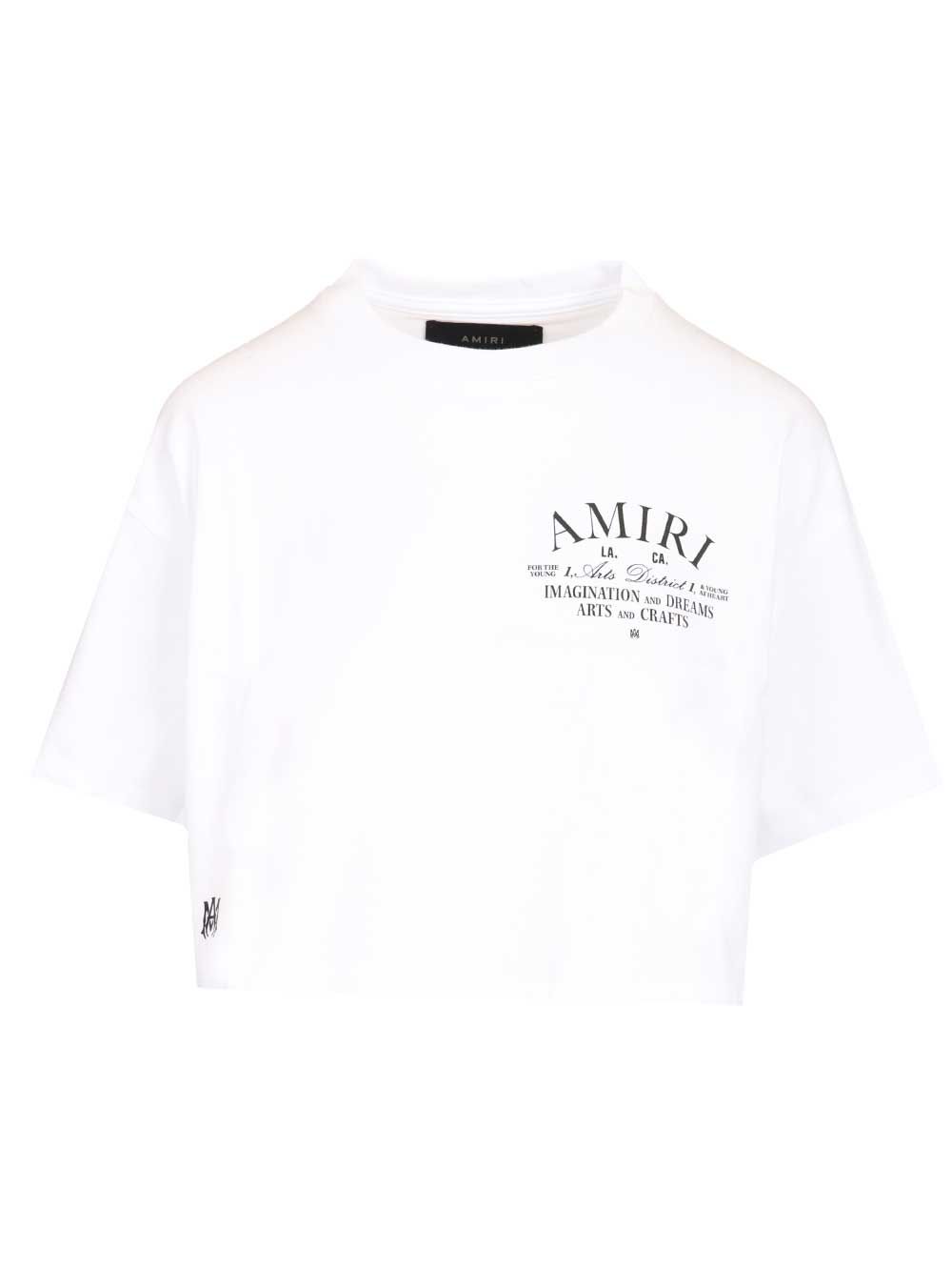 Amiri Arts District Cropped Tee T-Shirt - Bianco | 304b35f94c7f2a9dc0737fd01f9ec3753ba722df