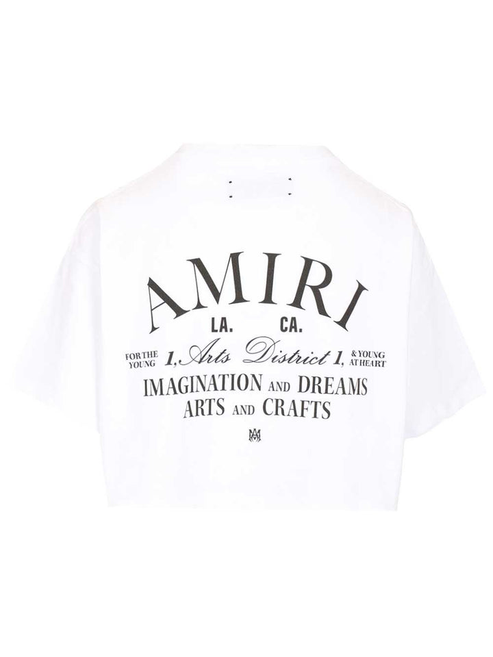 Amiri Arts District Cropped Tee T-Shirt - Bianco | 1104de333d83f64566075944c64719016cb5675a