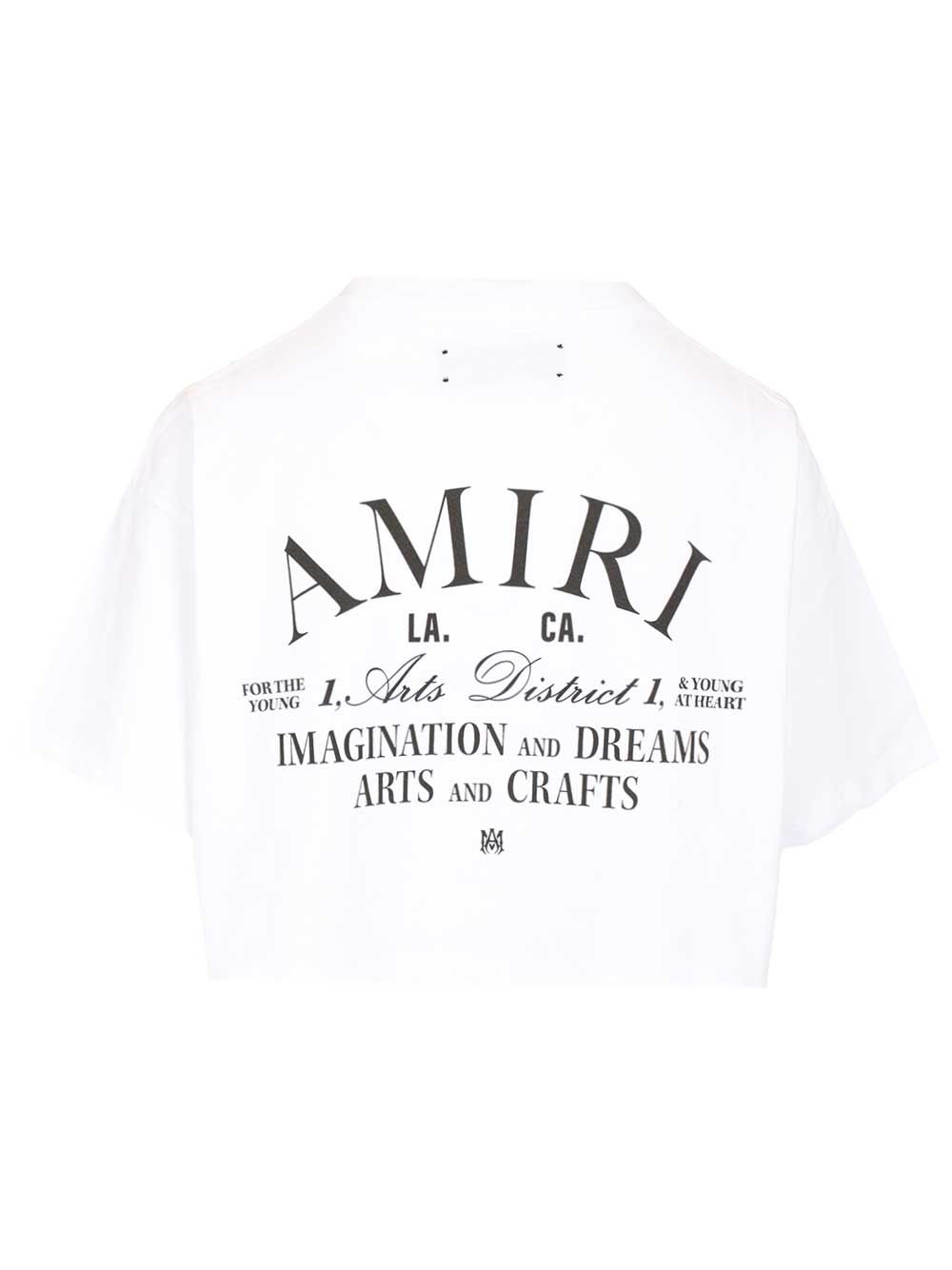 Amiri Cropped T-Shirt - Bianco | 1104de333d83f64566075944c64719016cb5675a