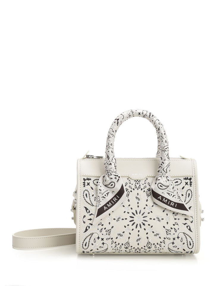 Amiri Bandana Micro Triangle Handbags - Bianco | 27ddd6aec083dc8c271be3a70c7c6ecad5d9cb4b