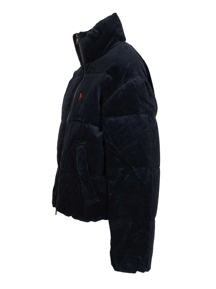 Polo Ralph Lauren Ribbed Down Jacket Coats - Blu | c6ecc24c8adc0c5359a9f93ef032840380b07941