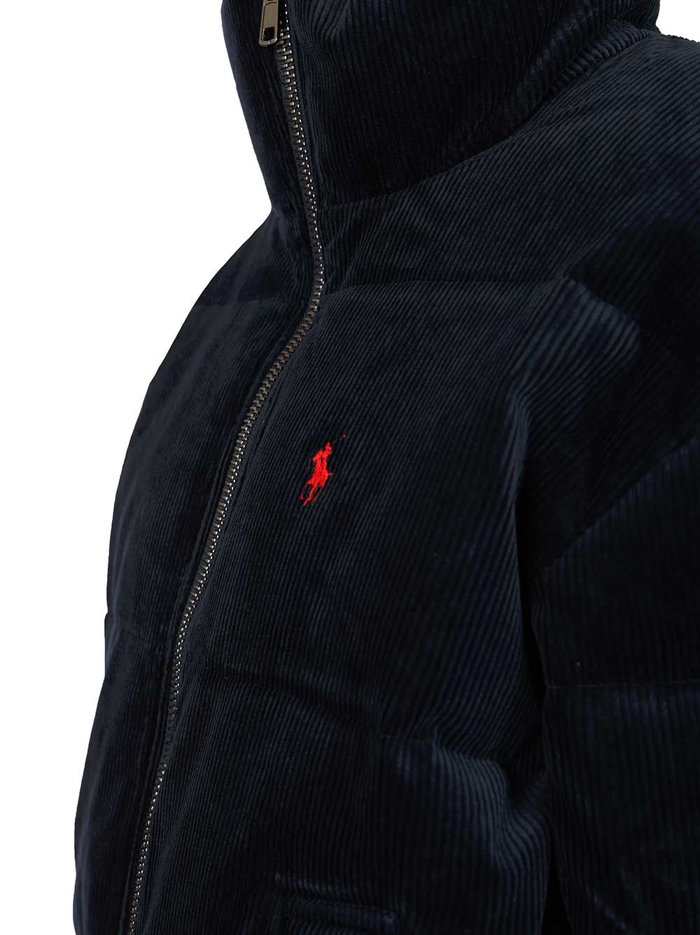 Polo Ralph Lauren Ribbed Down Jacket Coats - Blu | 1521f55fb4617be6d2f293ee6ee1fb3543e1bf2a