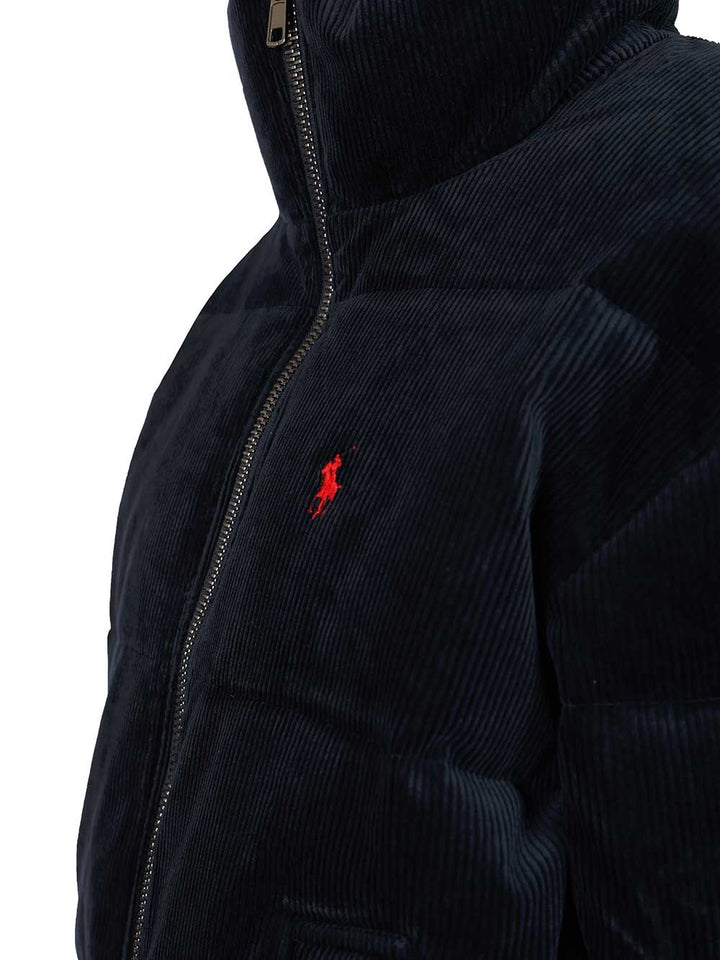 Polo Ralph Lauren Ribbed Down Jacket Coats - Blu | 1521f55fb4617be6d2f293ee6ee1fb3543e1bf2a