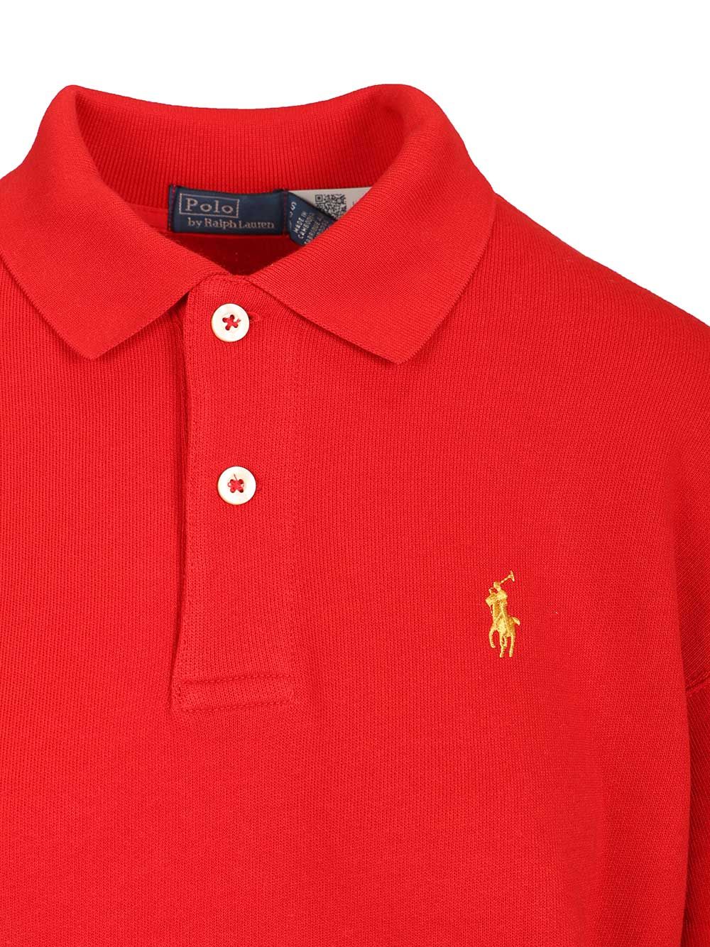 Polo Ralph Lauren Long-Sleeved Cotton Polo Knitwear - Rosso | 0aeaf0895187b0bc4c24f46d3b5766742d7597e3