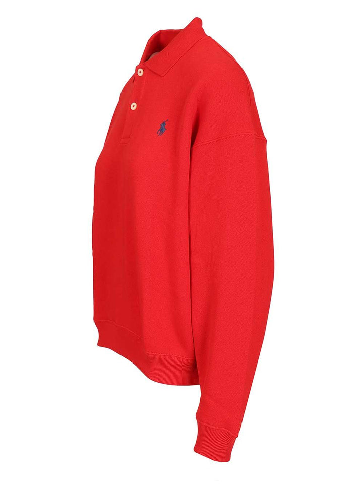 Polo Ralph Lauren Long-Sleeved Polo Shirt Knitwear - Rosso | 8b5acfdc563b837a8f91ff28aafde51125c3419a