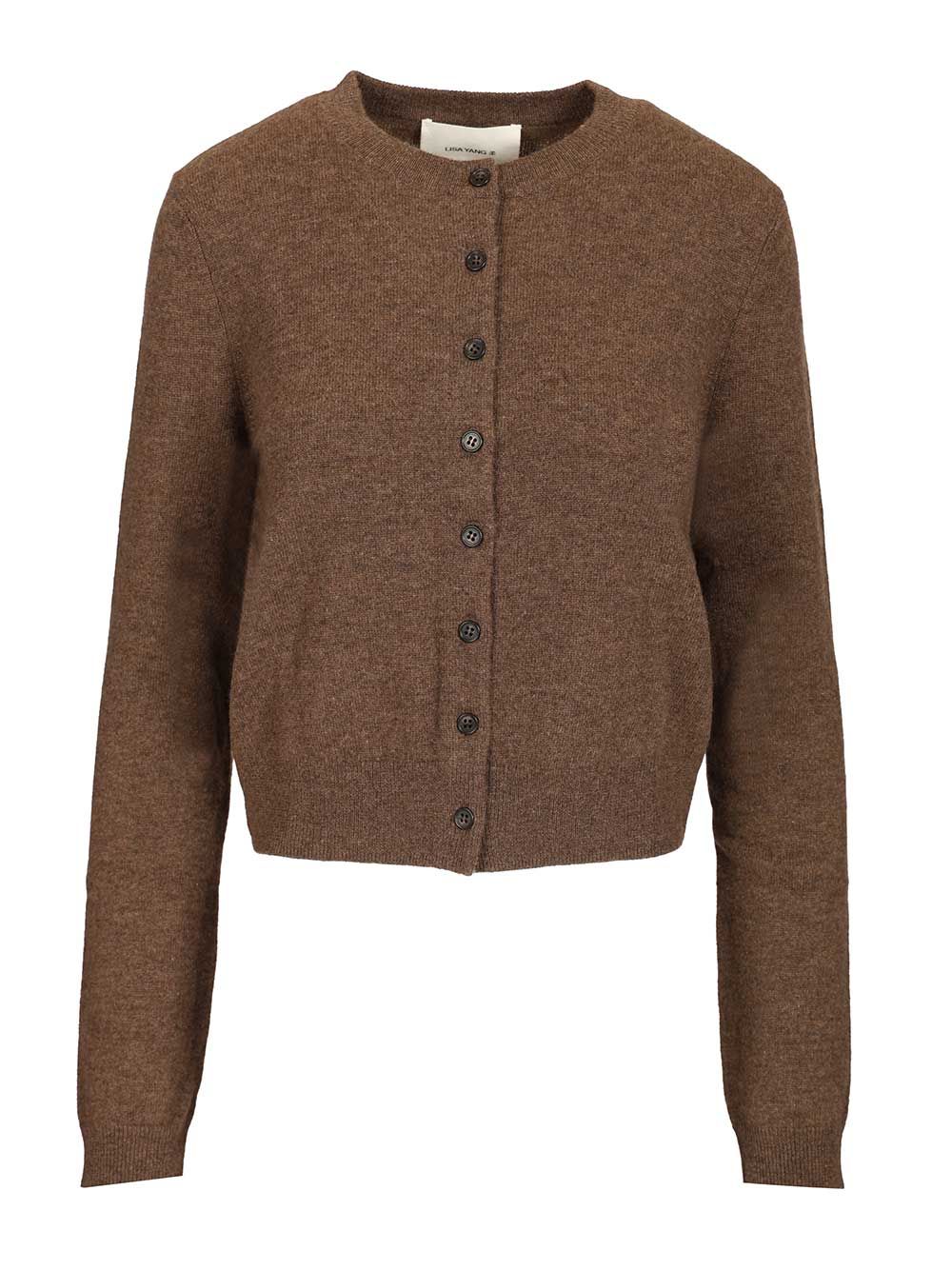 Lisa Yang Cardigan Karia Knitwear - Marrone | 1f30b1dc2f350e559077431c19acedb73b5cbb44