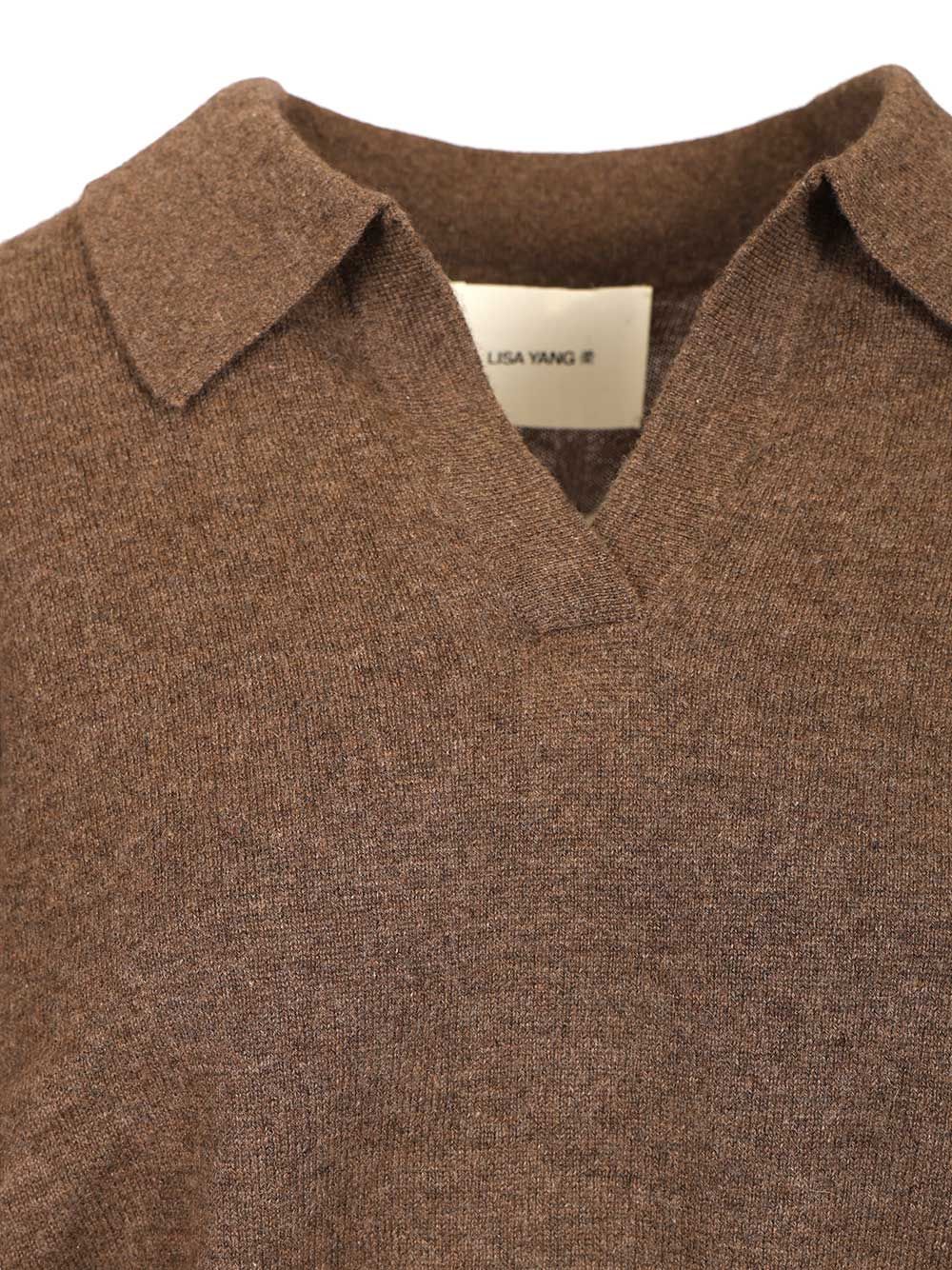 Lisa Yang Katriel Polo Sweater Knitwear - Marrone | 9c1974a0827d1d1edcec373a7aed0e2e63b8b21b