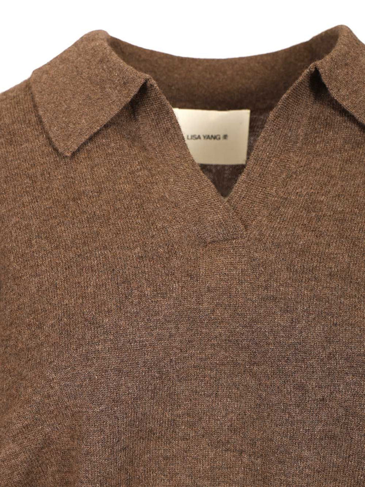 Lisa Yang Katriel Polo Sweater Knitwear - Marrone | 9c1974a0827d1d1edcec373a7aed0e2e63b8b21b