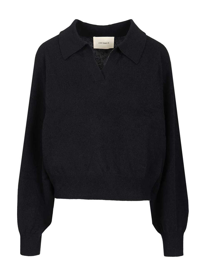 Lisa Yang Katriel Polo Sweater Knitwear - Blu | c6194feed079588235e4863832d40777c736faa8