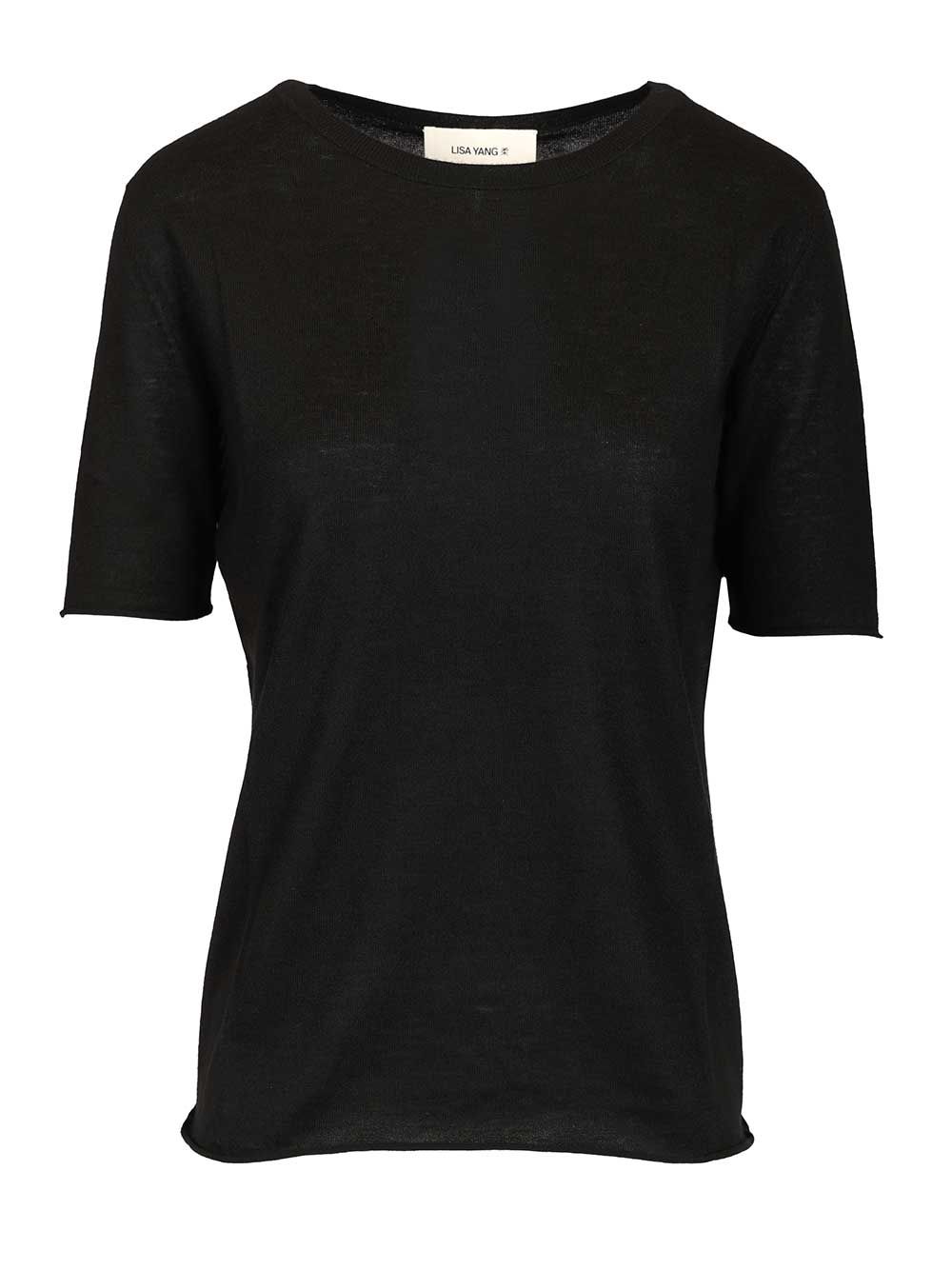 Lisa Yang Ari T-Shirt Top - Nero | 90b956ad240517f991a98107df9e1053ab8308b3