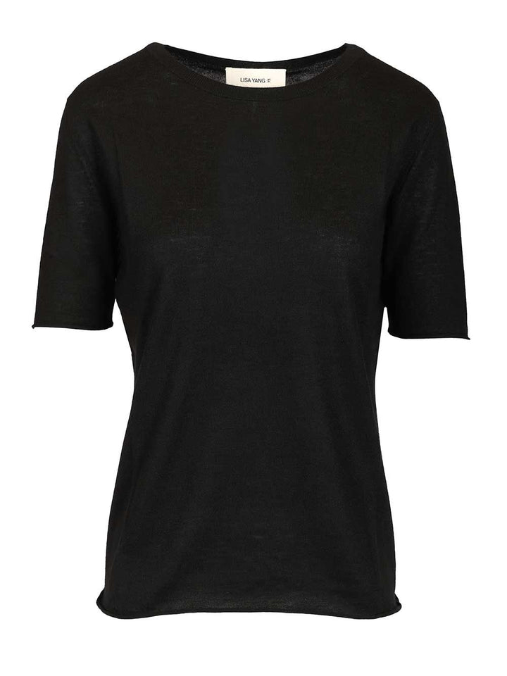 Lisa Yang Ari T-Shirt Top - Nero | 90b956ad240517f991a98107df9e1053ab8308b3