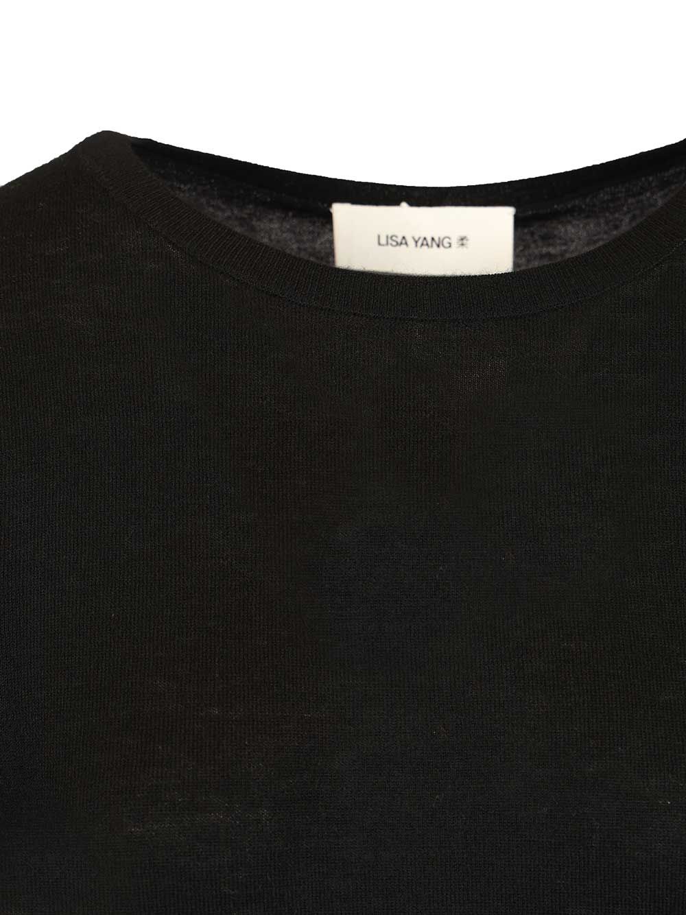 Lisa Yang Ari T-Shirt Top - Nero | 44becca44f2e17582db28ce12da5f68ef65e2cca