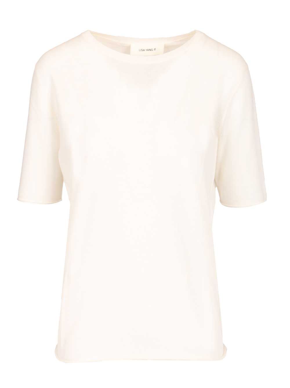 Lisa Yang Ari T-Shirt Top - Bianco | b19e4ea3046aabb6a3ba17e810c7e096c29bc4ab