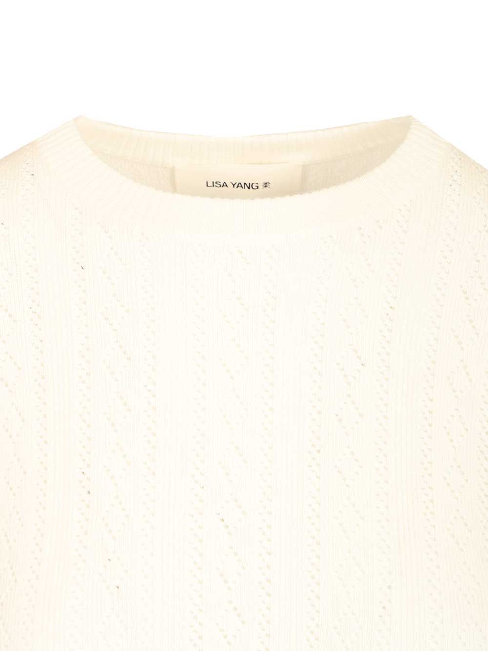 Lisa Yang Nika Knitwear - Bianco | b4b1dd99e65af667272fca5d5fe37e406334e4d4
