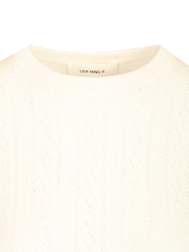 Lisa Yang Nika Knitwear - Bianco | b4b1dd99e65af667272fca5d5fe37e406334e4d4