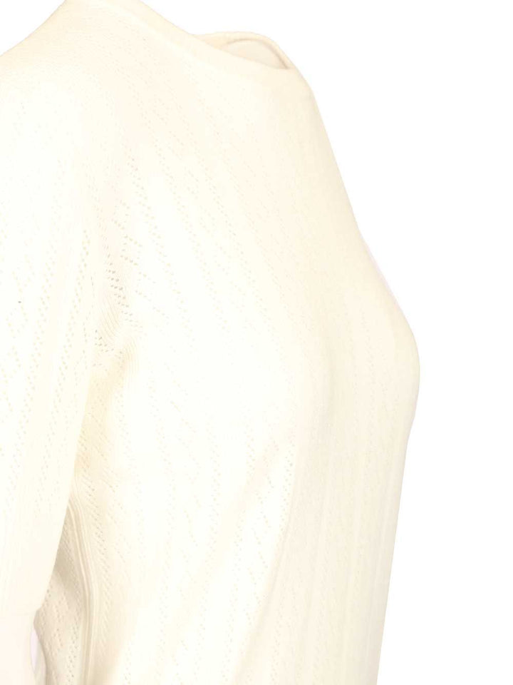 Lisa Yang Nika Tee Sweater Lace Dimond Openwork Knitwear - Bianco | fe9c9c998ee7310b56756f0aed04c4fcf6375413