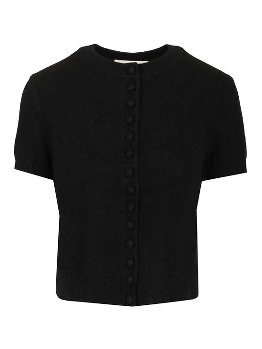 Lunea Short Sleeves Cardigan Knitwear Nero