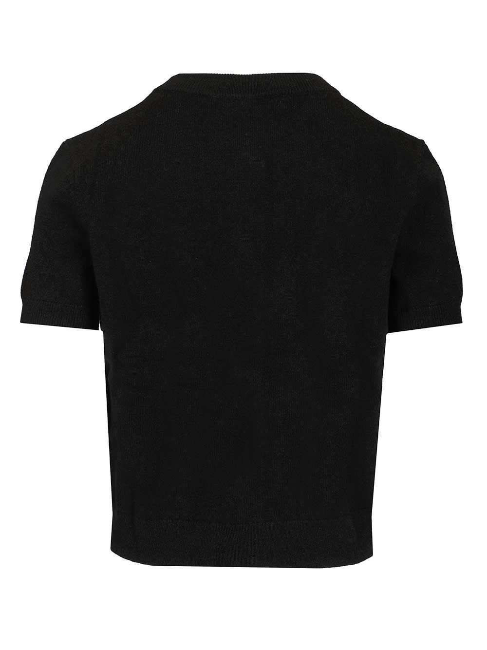 Lisa Yang Lunea Short Sleeves Cardigan Knitwear - Nero | 50f27e9a2246f3a6a459d2eaf4b78186232a539a