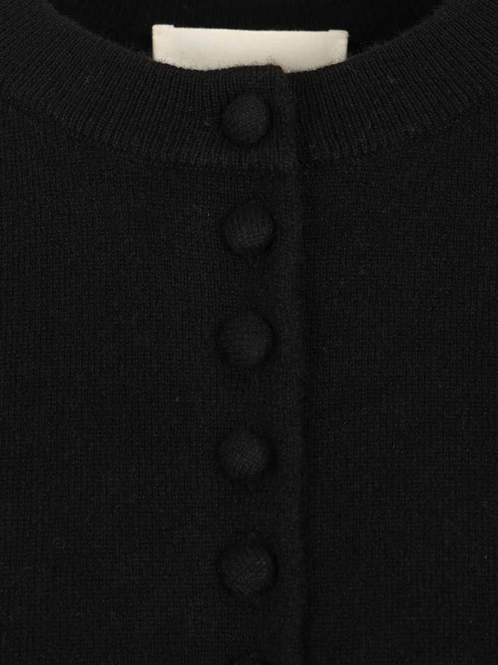 Lisa Yang Lunea Short Sleeves Cardigan Knitwear - Nero | 205bea4e6363e1d7e28557261488ae23142aeca1