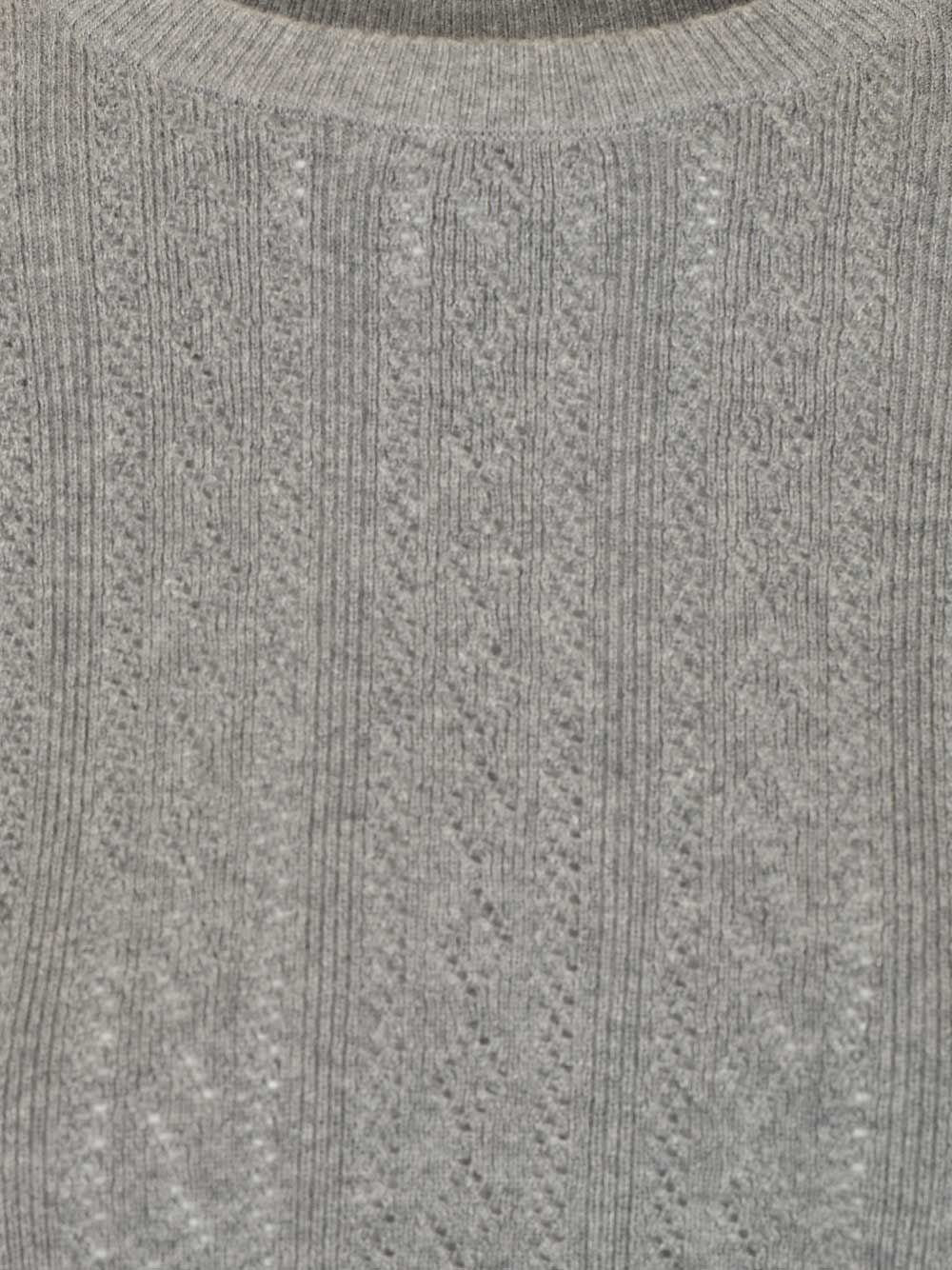 Lisa Yang Nika Tee Sweater Lace Dimond Openwork Knitwear - Grey | 467e88cda75cf75246478b79dc5d1a145735fc9d