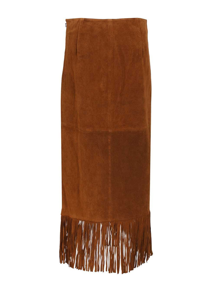 Polo Ralph Lauren Fringe Skirt Gonne - Marrone | 513da8b555523826951e8bd8dd81e8f8457a1279