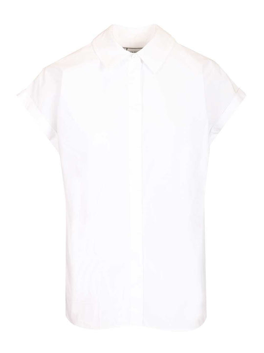 Relaxed Sleeveless Shirt Shirts Bianco