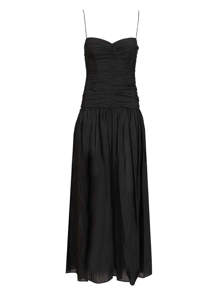 Matteau Gathered Drop Waist Dress Abiti - Nero | b27f87324a2b0c18337b834388088aa343a10b62