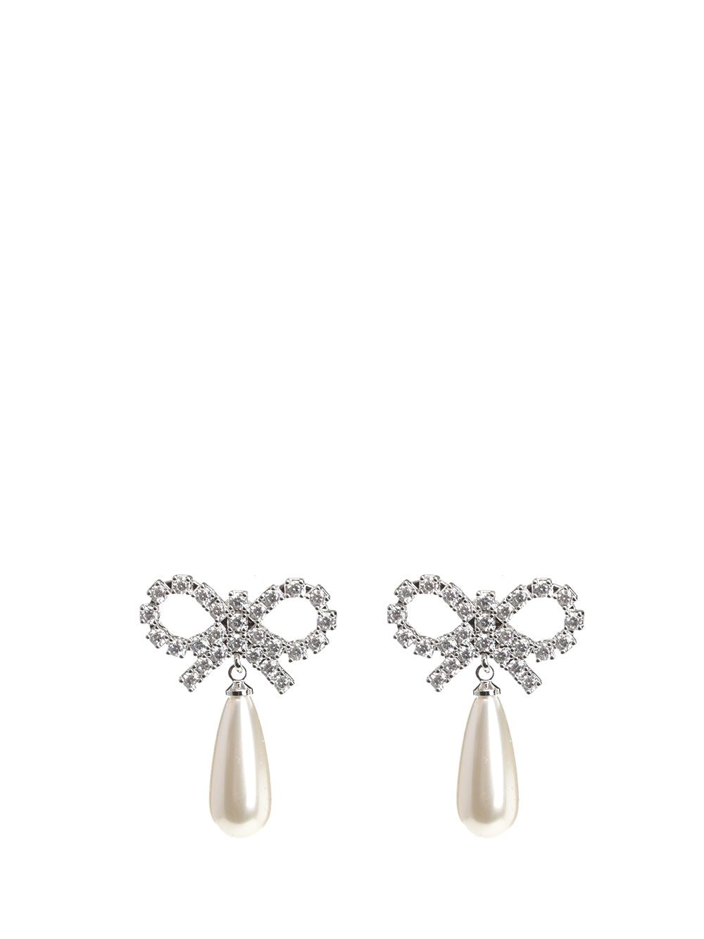 Self-Portrait Bow Pearl Earrings Gioielli - Bianco | e6370620634f69af8180a7e41546d1bfa02ac559