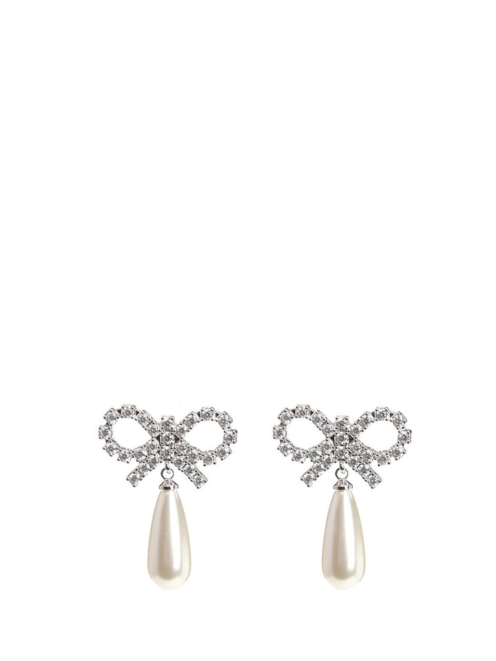 Self-Portrait Bow Pearl Earrings Gioielli - Bianco | e6370620634f69af8180a7e41546d1bfa02ac559