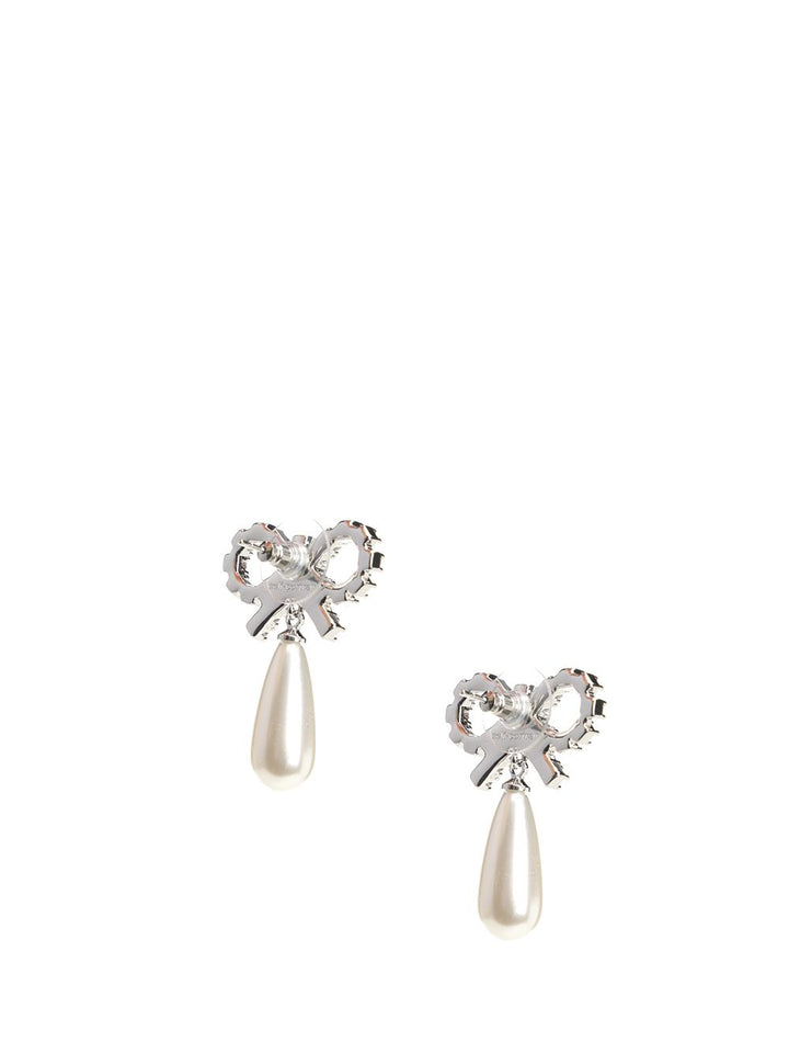 Self-Portrait Bow Pearl Earrings Gioielli - Bianco | 1f949994c10dd47920b3d84b21ff49bcc3c0d829