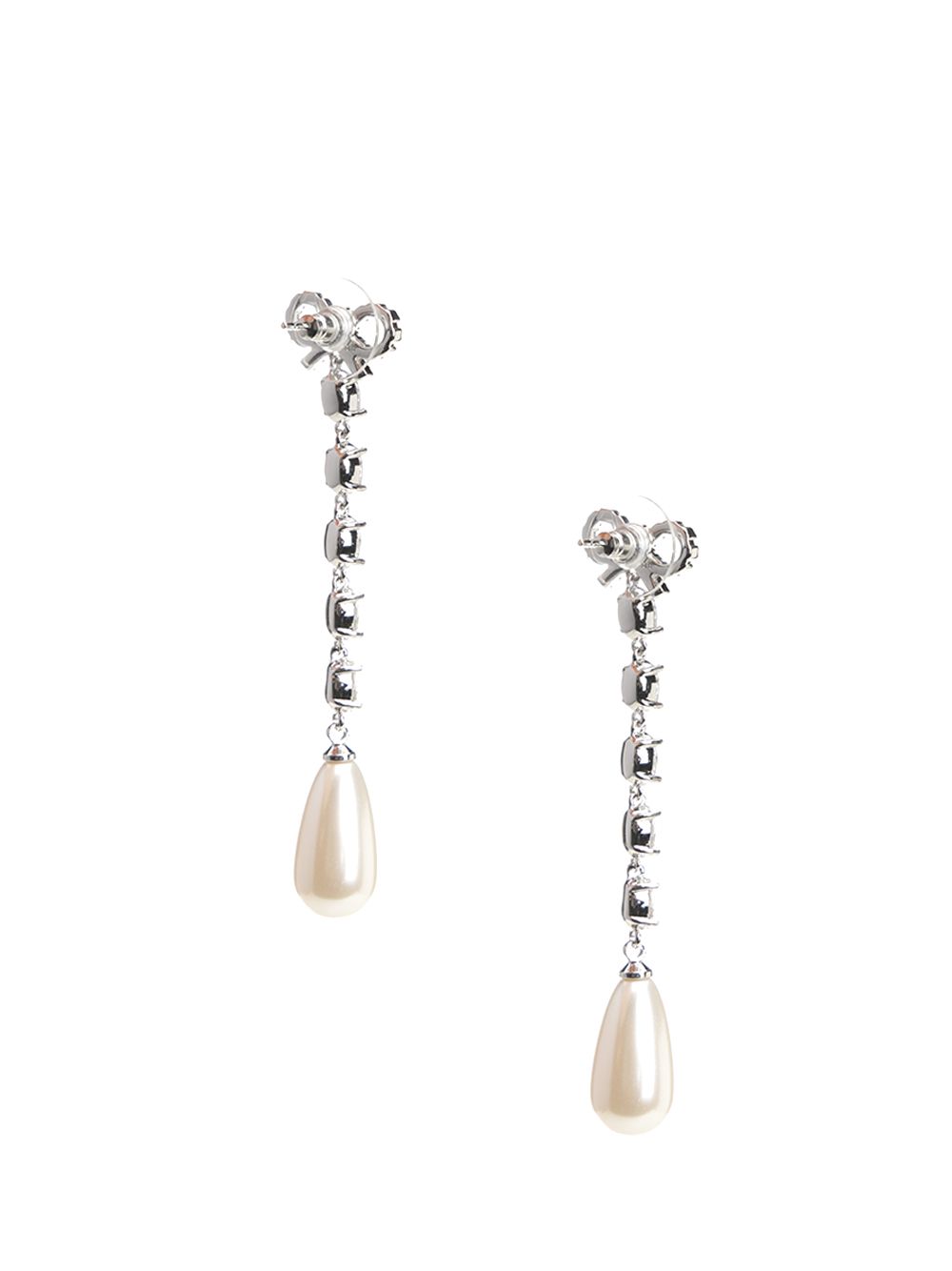 Self-Portrait Bow Pearl Droplet Earrings Gioielli - Silver | 045d357c4789adbda520ae97d7539e3ce30675fb