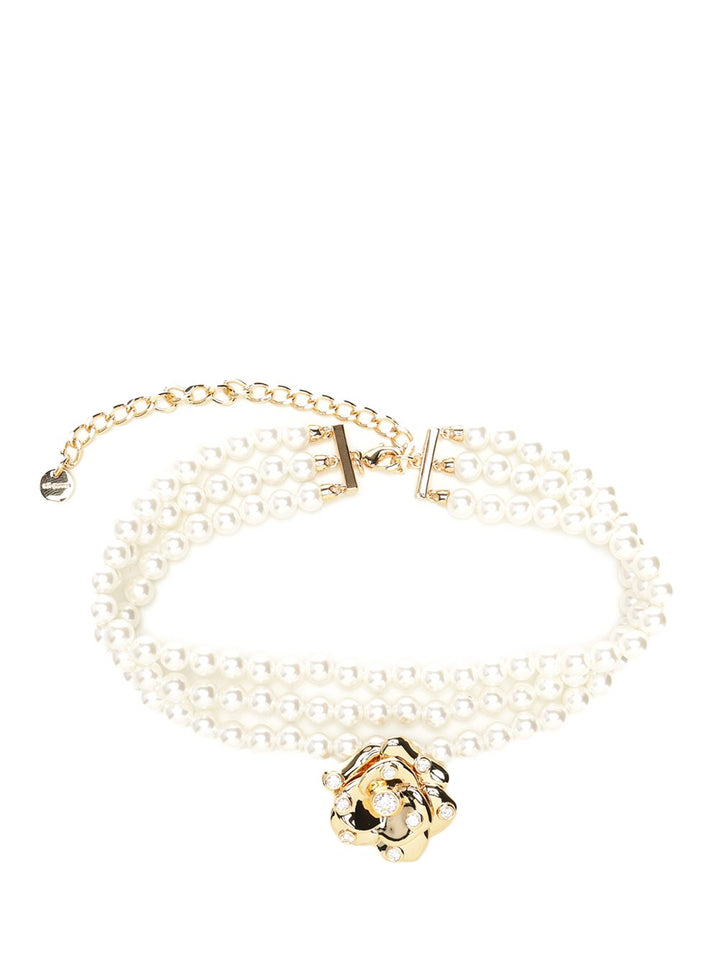 Self-Portrait Gold Flower Pearl Choker Gioielli - Oro | d922b53da02e4934a4165ceeff281de0e0af5b90