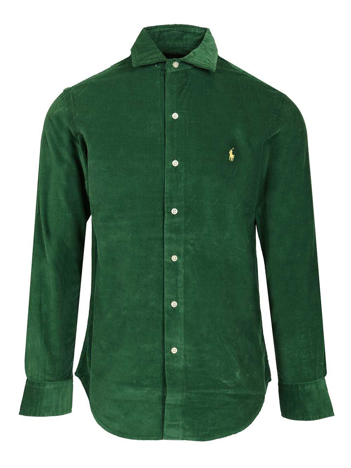 Polo Ralph Lauren Custom Fit Velvet Shirt Shirts - Verde | be7f0c9e0324402e53b1a1e9a2ce141287cc6a2c