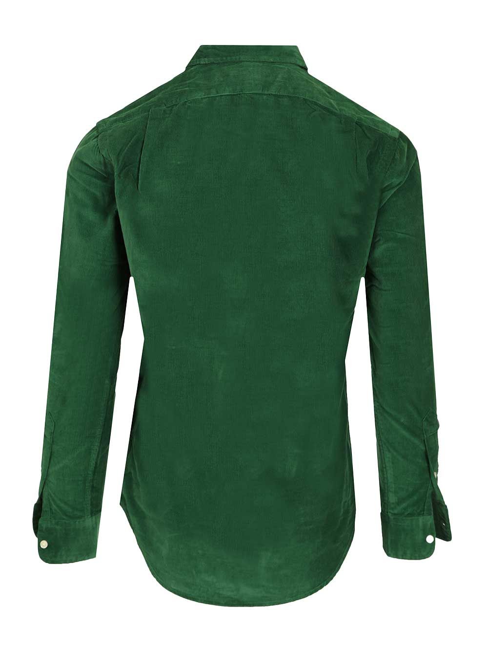 Polo Ralph Lauren Custom Fit Velvet Shirt Shirts - Verde | 28e21d3a176688cc755d4d8bd6722a83cfe57b1f