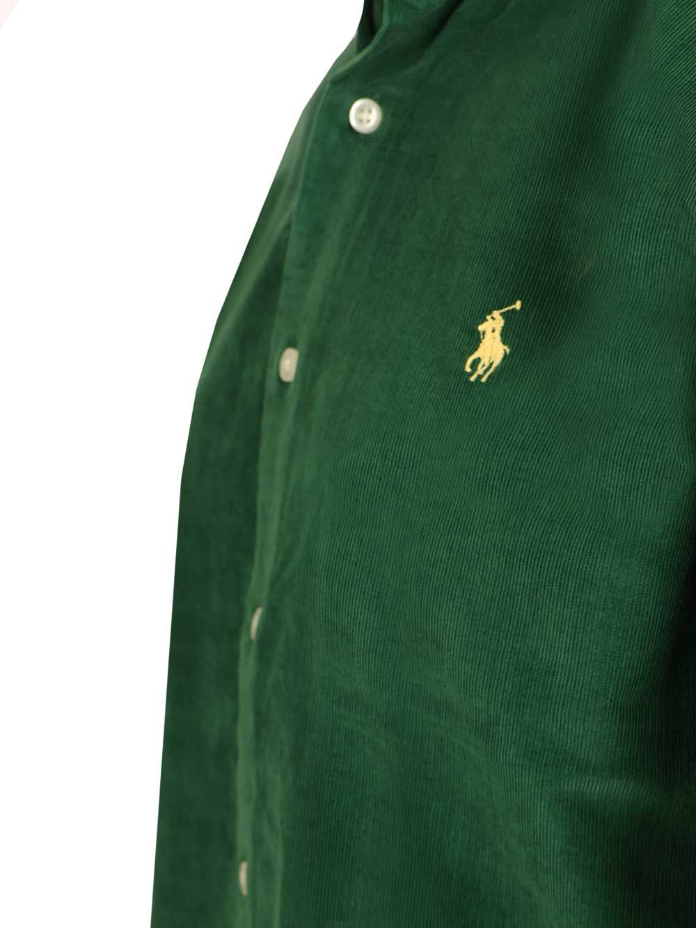 Polo Ralph Lauren Custom Fit Velvet Shirt Shirts - Verde | b17bc808654378e6a2e79016f5195cd903b81fde