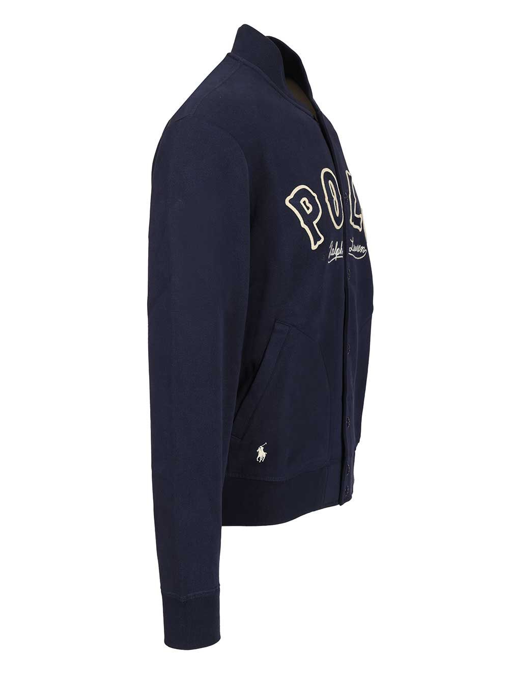 Polo Ralph Lauren Rl Fleece Western-Logo Jacket Sweatshirts - Blu | a90bde5c908daaac823fc5da83ac9464781ab225