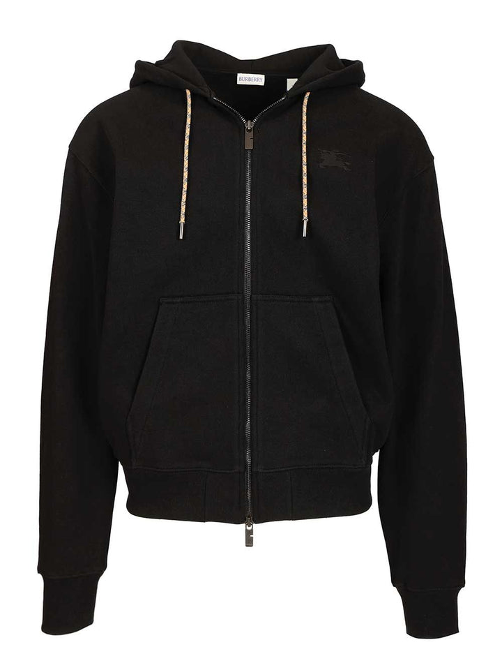Burberry Rory Chk Pch Zip Hoodie Sweatshirts - Nero | 959ed2d76a505a58dedc480a9d9c7ef172f903a9